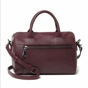FRYE Lena zip leather satchel